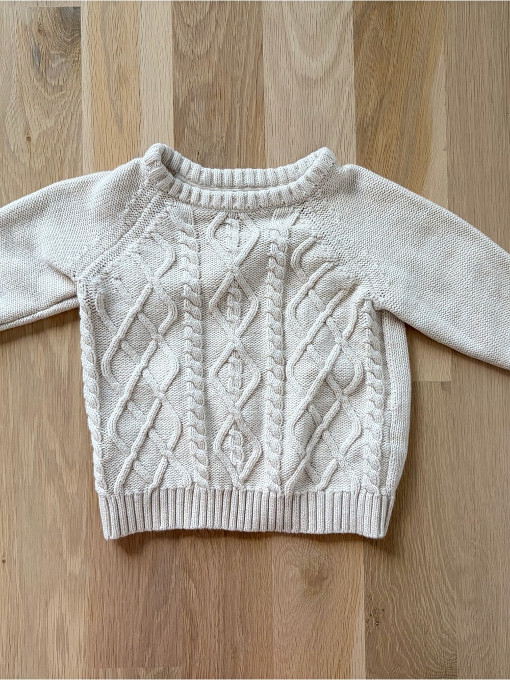 Cream Cable Knit toddler 18-24 month old Sweater